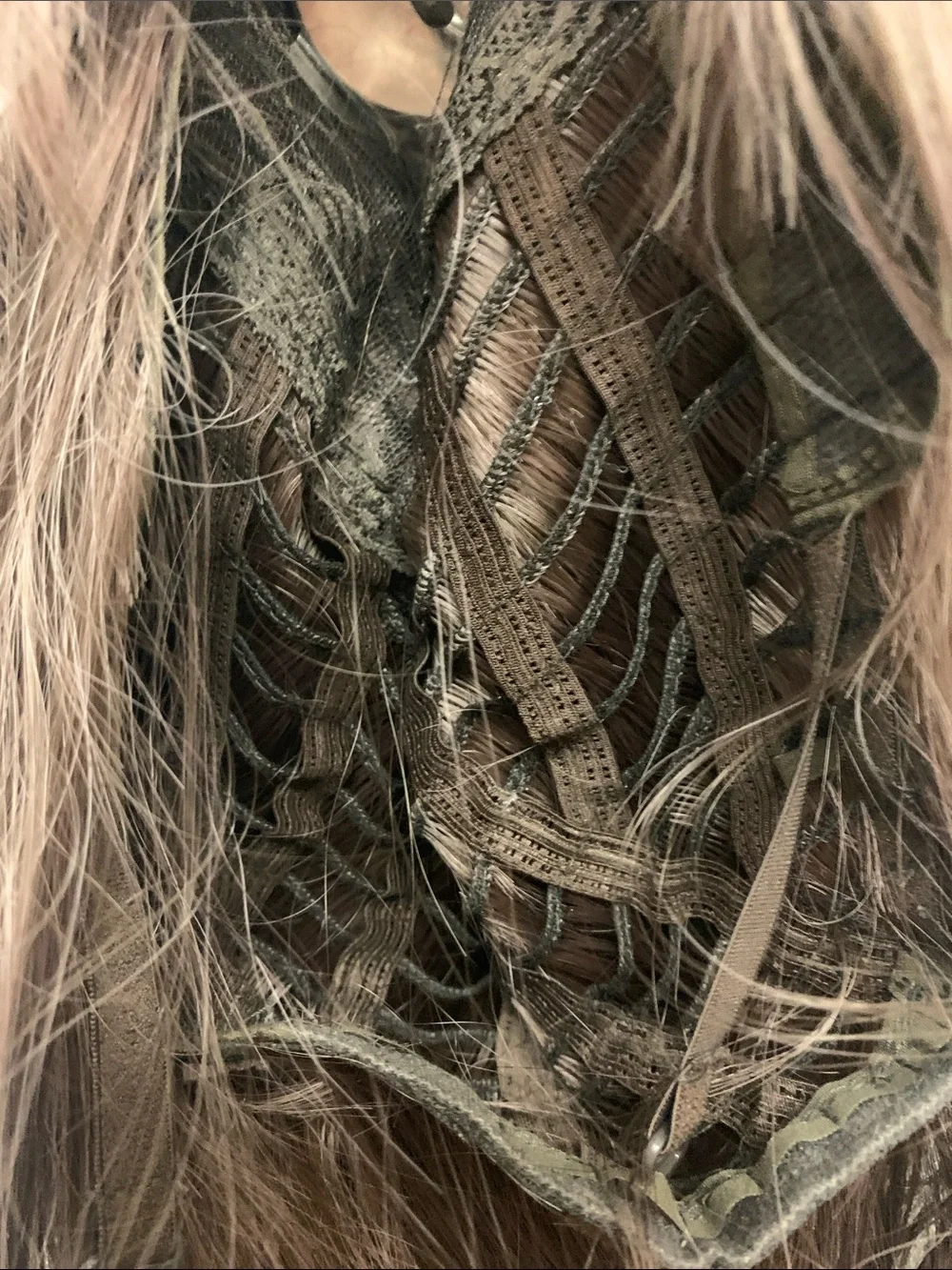 Lightweight Floral Print Neck Scarf - Brown/Blue